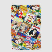  Romance Comic Book Hoesje Collage Golfhanddoek (Voorkant)