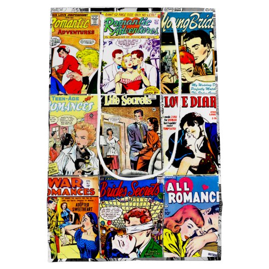 Romance Comic Book Hoesje Collage Medium Cadeauzakje (Achterkant)