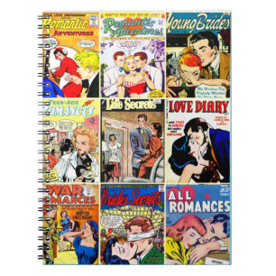 Romance Comic Book Hoesje Collage Notitieboek
