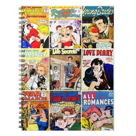  Romance Comic Book Hoesje Collage Notitieboek (Voorkant)