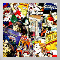 Romance Comic Book Hoesje Collage