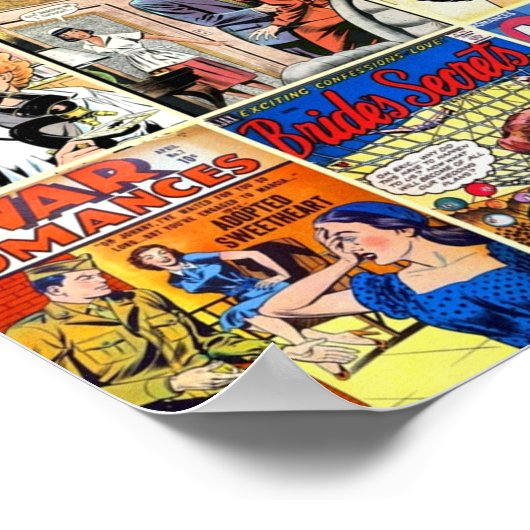  Romance Comic Book Hoesje Collage Poster (Hoek)