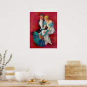  Romance Couple in Evening Dress met Fan Poster (Keuken)