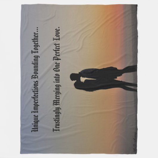 Romance Decor, Koppels, of Huwelijkscadeau Fleece Deken (Voorkant)