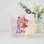  Romance die de Kaart van de Dag van de Valentijn  (Staand voorkant)