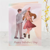 Romance die de Kaart van de Dag van de Valentijn (Gele Bloem)