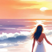 Romance-douchegordijn aan de kust douchegordijn