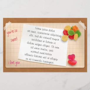  Romance Eenvoudig papier met gelei Snoep