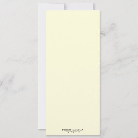 Romance Eiffeltoren formele balprom ecru Kaart (Achterkant)