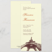 Romance Eiffeltoren formele balprom ecru Kaart (Voorkant / Achterkant)