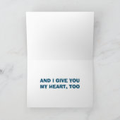 ROMANCE EN HET STRAND MET HART VOOR UW VERJAARDAG KAART (Binnen)