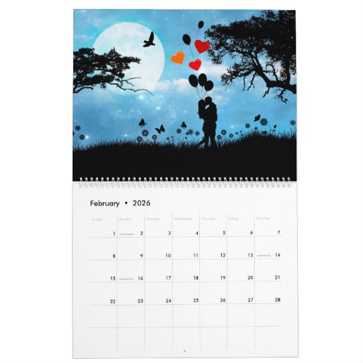 Romance en liefde Kalender (Feb 2026)