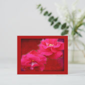 Romance en rode rozen briefkaart (Staand voorkant)