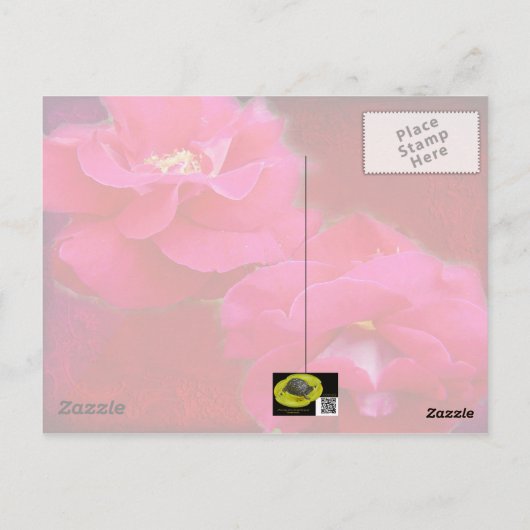 Romance en Rode Rozen - Verjaardag Kaart (Achterkant)