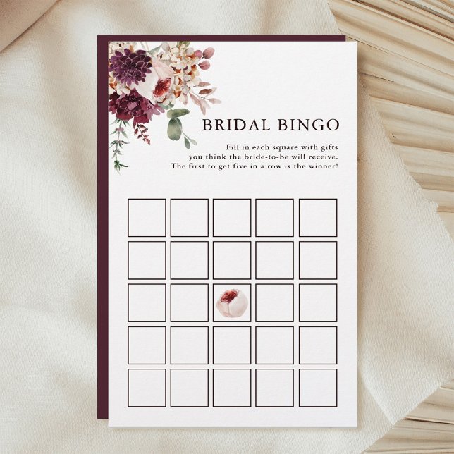 Romance Floral Bridal Bingo Game (Creator heeft geüpload)