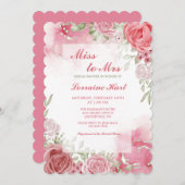 Romance Floral Bridal Shower Kaart (Voorkant / Achterkant)