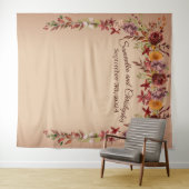 Romance Floral herfst bruiloft fotocabine achtergr Wandkleed (In Situ (horizontaal))