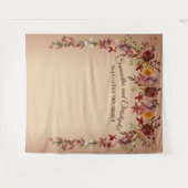 Romance Floral herfst bruiloft fotocabine achtergr Wandkleed (Voorkant (horizontaal))