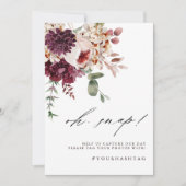 Romance Floral Oh Snap Sign Editable Kaart in het  (Voorkant)
