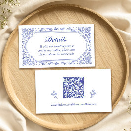 Romance Floral QR Code Enclosure Kaart