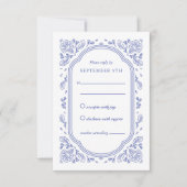  Romance Floral RSVP-kaart RSVP Kaartje (Voorkant)
