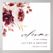 Romance Floral Weddenschap Welkomstplein in het na Poster (Voorkant)