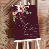 Romance Floral Weddenschap Welkomstteken in het na Poster