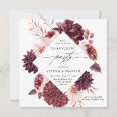 Romance Floral Wedding Engagement Kaart (Voorkant)