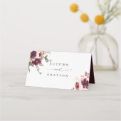 Romance Floral Wedding op persoonlijke titel Plaatskaartje (Achterkant)