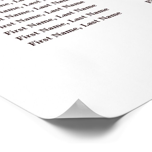 Romance Floral Wedding Seating Chart Poster (Hoek)