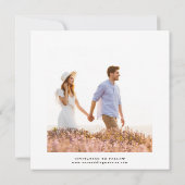 Romance Floral Wreath Weddenschap Foto Save The Date (Achterkant)