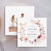 Romance Floral Wreath Weddenschap Foto Save The Date