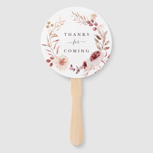 Romance Floral Wreath Wedding Handwaaier (Achterkant)