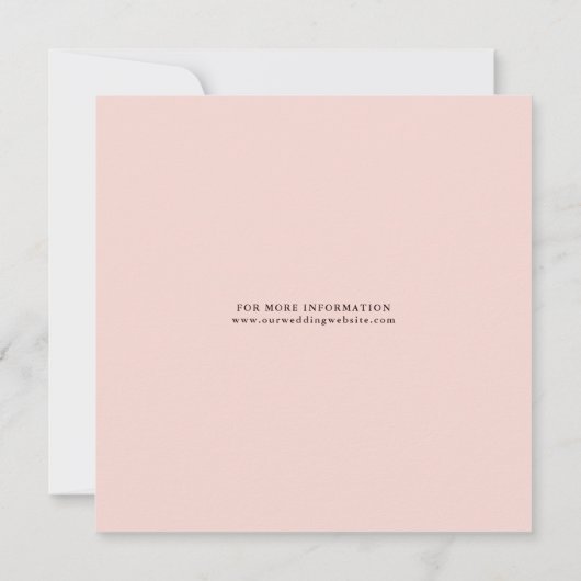 Romance Floral Wreath Wedding Square Kaart (Achterkant)