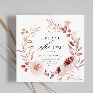 Romance Floral Wreath Wedding Vrijgezellenfeest Kaart