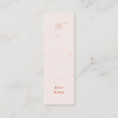 Romance Genre Roze Bloemen Mini Bladwijzer Contactkaartje (Achterkant)