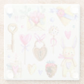 Romance Glazen Onderzetter (Achterkant)