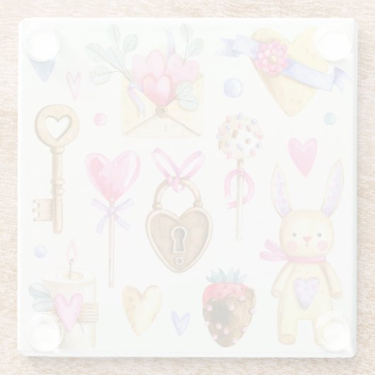 Romance Glazen Onderzetter (Achterkant)