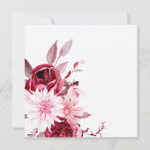 Romance Gold Lijst Floral Wedding Invitation Kaart (Achterkant)