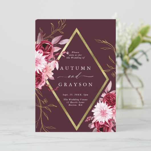 Romance gouden Lijst Kaart (Staand voorkant)