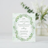 Romance Greenery Budget Wedding Invitations (Staand voorkant)