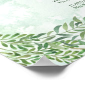 Romance Greenery Wedding Ceremony Program Board Poster (Hoek)