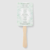 Romance Greenery Wedding Wedding Programme Handwaaier (Achterkant)