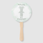 Romance groen bruiloft bruiloft ronde programma handwaaier (Achterkant)