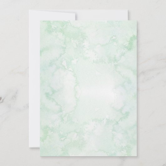 Romance groen bruiloft uitnodigingen (Achterkant)