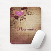  Romance Hart en Rozen Mousepad Muismat (Met muis)