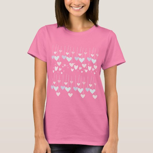Romance Hearts T-Shirt – Kleurrijk Love Design (Voorkant)