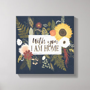 Romance III najaar   Met jou ben ik thuis Canvas Afdruk
