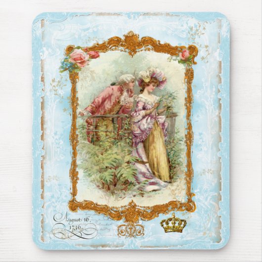 Romance in de Air Marie Antoinette Mousepad Muismat (Voorkant)