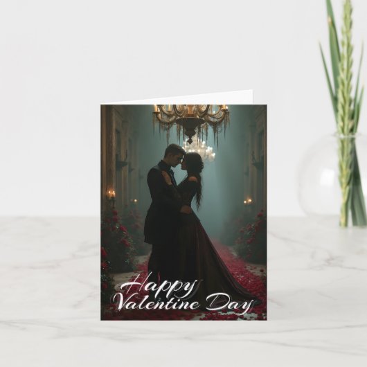 Romance in de Roos Hall voor Valentijnsdag Kaart (Voorkant)